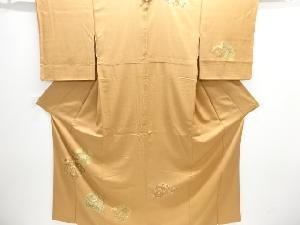 動物・花更紗模様刺繍一つ紋訪問着